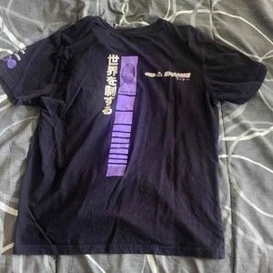 Black purple and white shirt